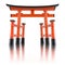 Traditional japanese floating torii gate