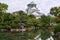 The traditional Japanese garden in the inner bailey of Osaka Castle. Japan