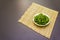 Traditional Japanese Hiyashi Wakame Chuka seaweed salad with sesame seeds