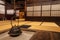 Traditional japanese home interior with hanging tea pot