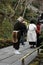 A traditional Japanese pilgrim ? taking photos at Hasedera Tem