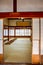 Traditional Japanese Shinto Monastery Dining Room with Floor mats and Sitting Pillows At Koyasan