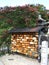 Traditional Japanese small wooden plaques with prayers and wishes