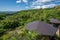 Traditional Japanese style architecture, Octagonal Pavilion buildings in the mountain