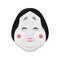 Traditional japanese theater masks vector illustration