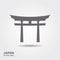 Traditional Japanese Torii gate vector