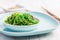 Traditional Japanese wakame salad with sesame seeds. Healthy seaweed salad