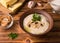 traditional jewish dish cream champignon soup