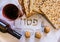 Traditional Jewish food and drink for Jewish Passover - Pesach holiday