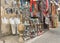 Traditional Jewish and Oriental souvenirs in a street shop in Tel Aviv