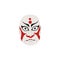 Traditional Kabuki mask vector illustration