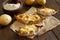 Traditional karelian pasties with potatoes