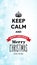 Traditional Keep Calm and Merry Christmas quotation