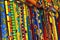 Traditional Kente cloth on sale on the streets of Accra, Ghana