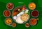 Traditional Keralite cuisine and food meal thali of Kerala