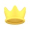 Traditional king queen yellow glossy crown isometric 3d icon realistic vector illustration
