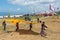 Traditional kite competion at Sanur Beach in Bali, Indonesia