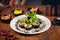 Traditional korean roll gimbap. Suchi roll with beef. Meat. Traditional korean cuisine set. Restaurant food background. Kimbap