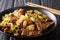 Traditional Korean spicy chicken gizzard with onions, garlic, ch
