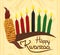 Traditional Kwanzaa Elements in Tribal Background, Vector Illustration