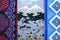 Traditional Kyrgyz colorful embroidery suzani, carpet