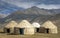 Traditional Kyrgyzstan yurts in the countryside