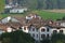 Traditional Labourdine houses in the village of Espelette, Basque country