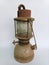 traditional lamp or rusty old petromax as decoration