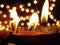 Traditional Lamps lit on the occassion of Diwali festival on the