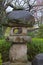 A traditional lantern made of stone in Japan