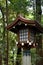 Traditional  lantern  at Meiji Shrine in Japan