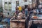 Traditional leather tanneries in Fez, Morocco