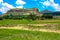 Traditional Lesotho village in the Drakensberg mountains