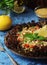 Traditional Levantine vegetarian salad tabbouleh