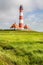 Traditional lighthouse at North Sea