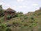 Traditional lodges are located on the slopes, Lalibela, Ethiopia