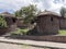 Traditional lodges are located on the slopes, Lalibela, Ethiopia