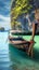 Traditional longtail boat at Maya bay, Phi Phi island, Thailand