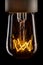 Traditional low-light filament bulb. Household lighting accessories