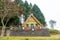 Traditional Madeiran house in the forest of Caldeirao Verde, Santana, Madeira.