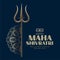 Traditional maha shivratri festival greeting with trishul weapon