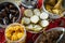 Traditional Malay Food and cookies during Ramadan and Eid Mubarak. Hari Raya Aidilfitri. Ketupat, rendang, lemang, dodol, biskut