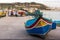 Traditional maltese boat in harbour in sunny day