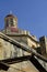 Traditional Maltese church from yellow stone brick in Valletta,Malta