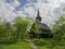 Traditional Maramures wooden church. UNESCO world heritage. Barsana, Romania