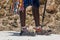 Traditional Masai Outfit shoes and decoration. Souvenirs shop in Diani Beach Kenya and Kendwa Zanzibar