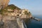 Traditional Mediterranean hillside fishing village in Cinque Terre