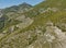 Traditional Mediterranean vineyards in the hills