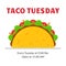 Traditional mexican fastfood taco tuesday poster