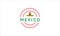 Traditional mexican hat typography icon in circle  logo deign vector illustration